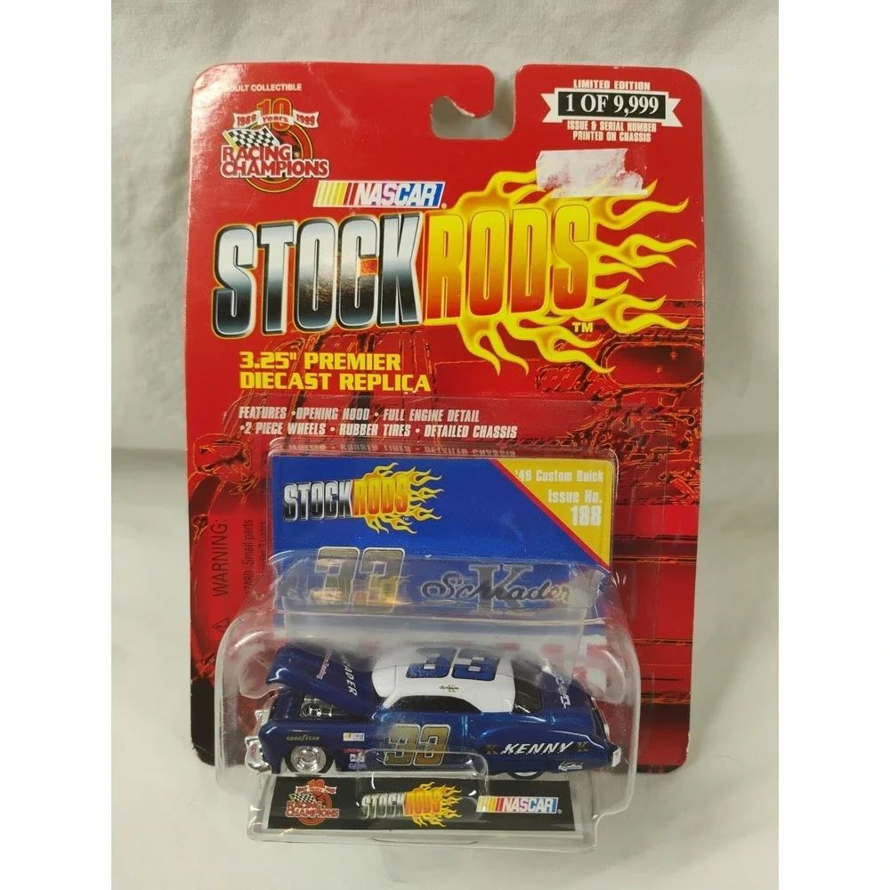 Racing Champions Stock Rods #188 Ken Schrader '49 Custom Buick #33 Car